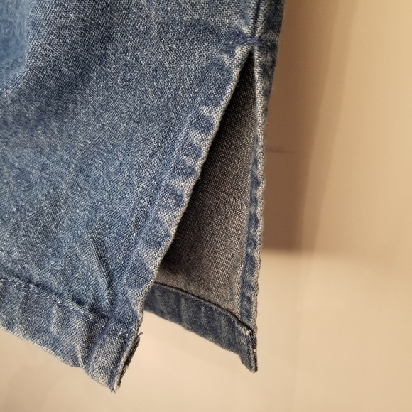 Vintage 90's New Denim Vest Women's Long Jean Vest Western Blue Pockets Size M - Picture 9 of 12